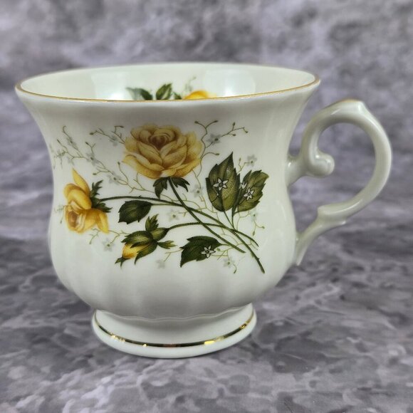 Royal China Seltmann Weiden Bavaria Yellow Rose 3 Pc Set Cup Saucer Bread Plate - Picture 10 of 16